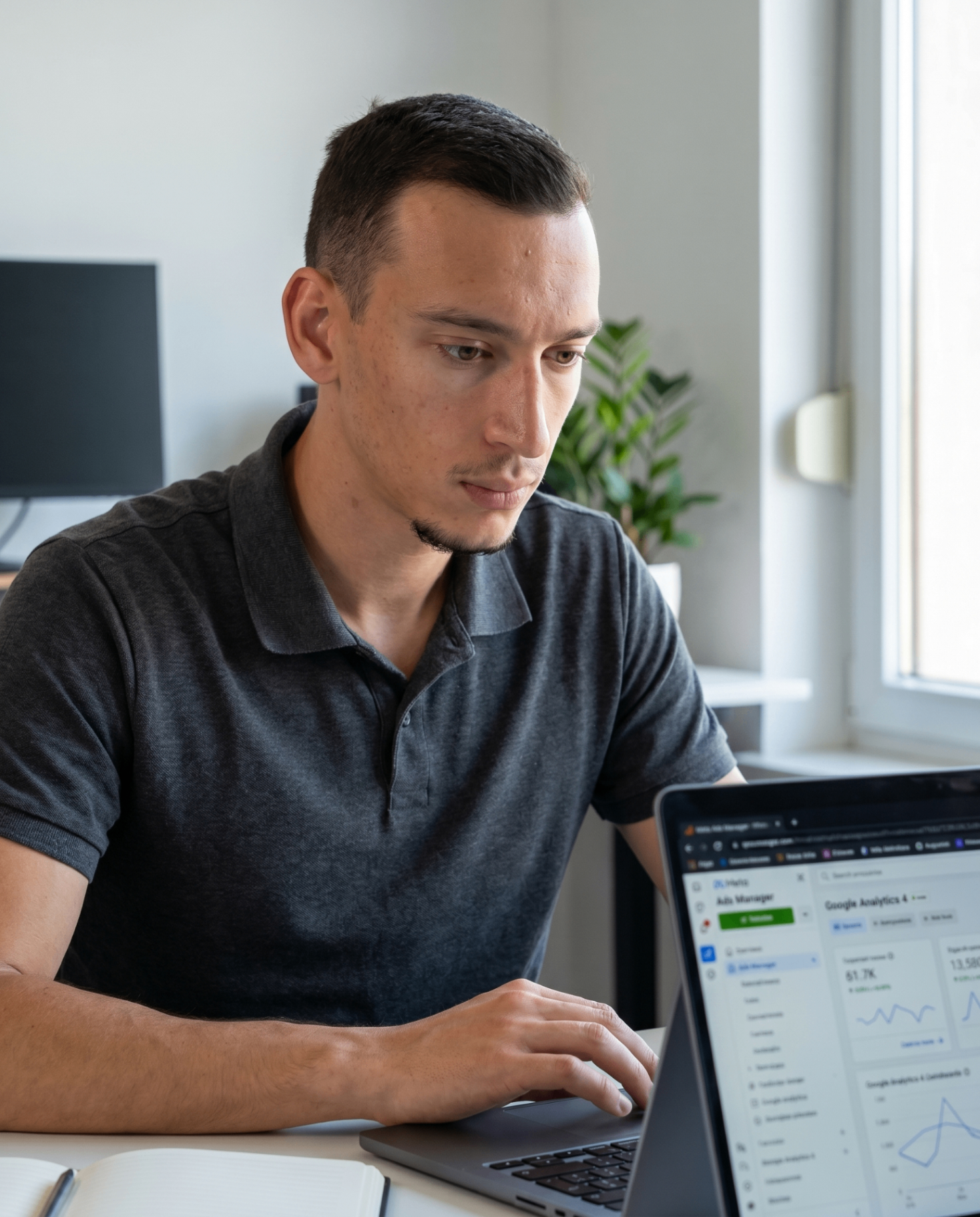 Marek Orol pracujúci v Meta Ads Manageri